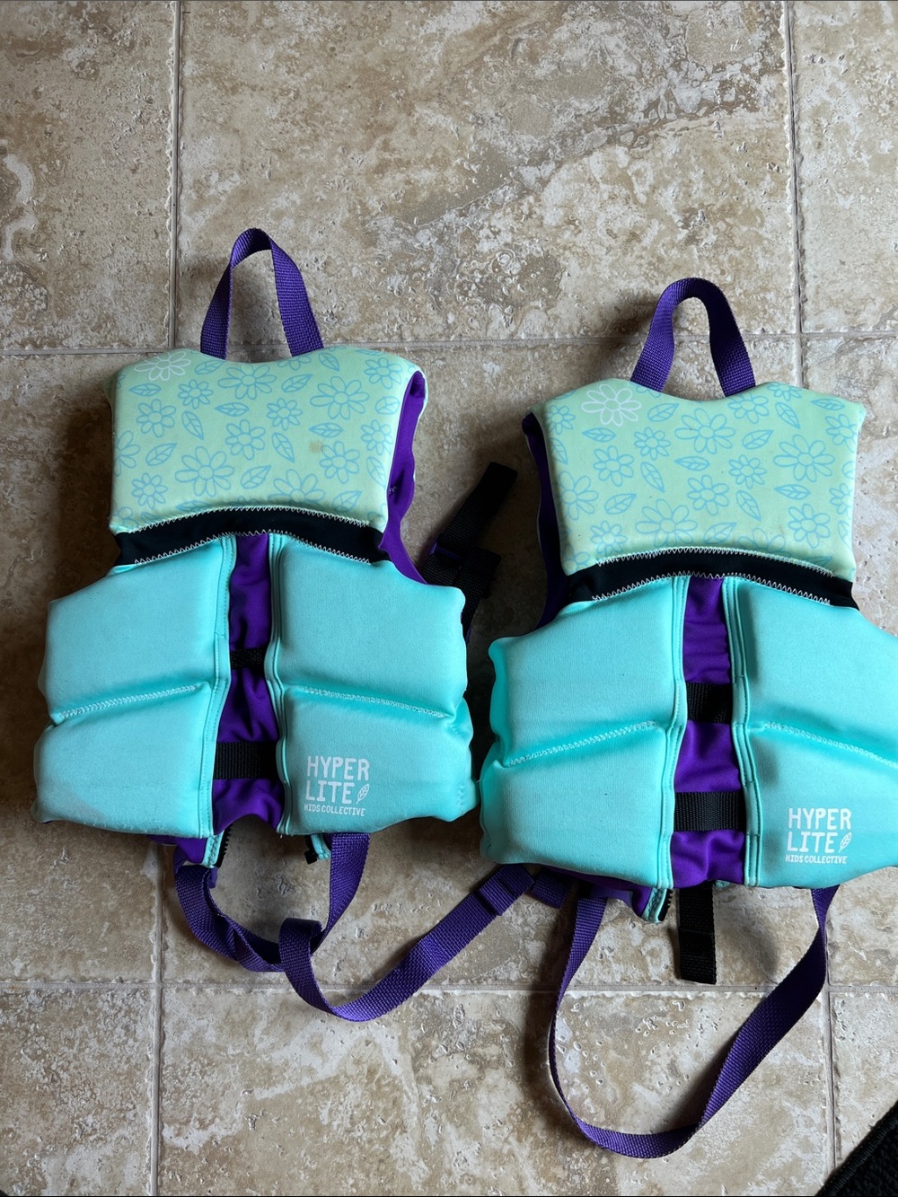 Hyperlite Kids Life Jackets - Teal & Purple (Pair) - Picture 4 of 4